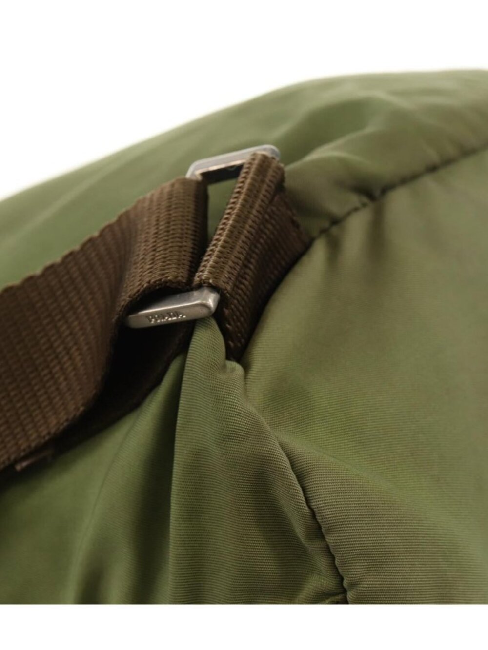 PRADA Backpack Nylon Khaki Silver - Picture 14 of 16
